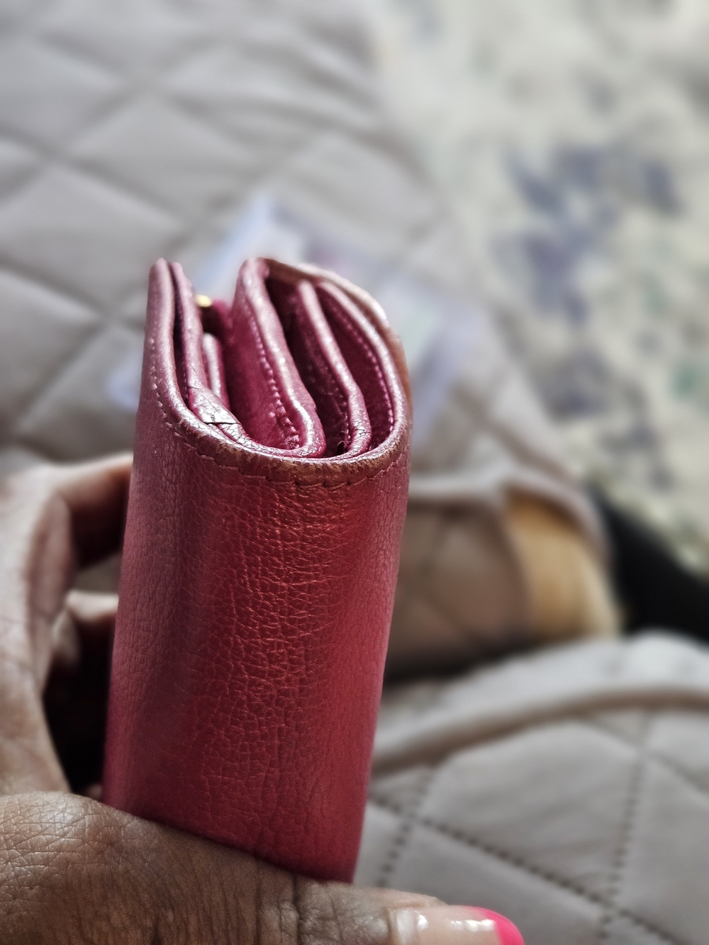 Miu Miu Two-Tone Pink Leather Wallet - Picture 7 of 10
